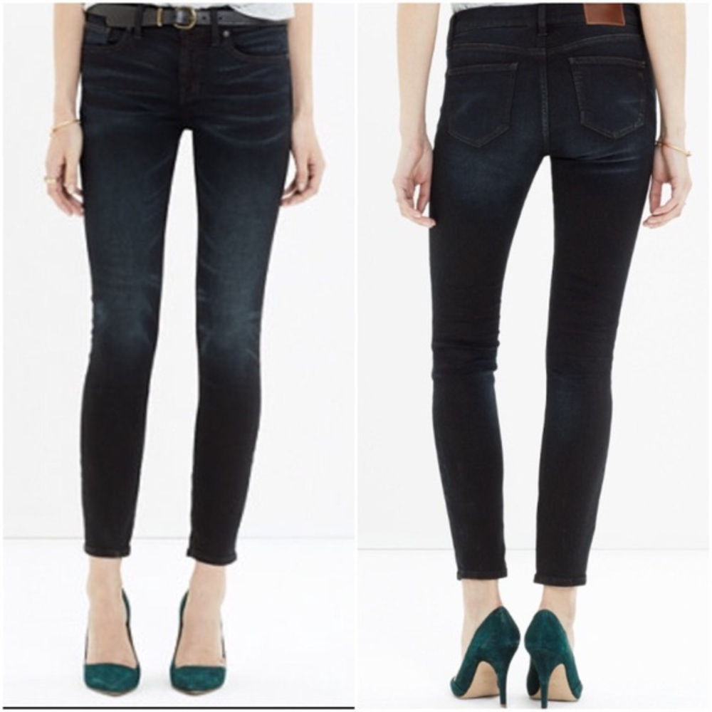 Madewell Black Indigo Ankle Skinny Jeans